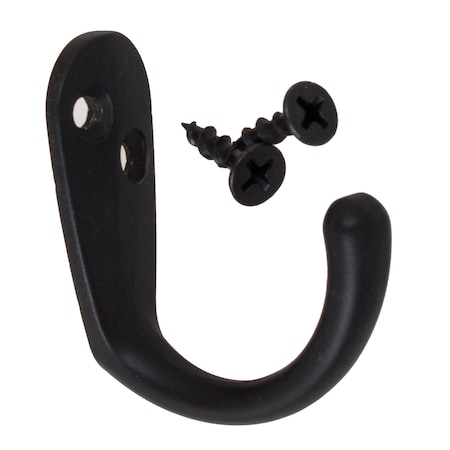 Gliderite Hardware 1-3/4 in. Matte Black Small Coat Hook, 25PK 7005-MB-25